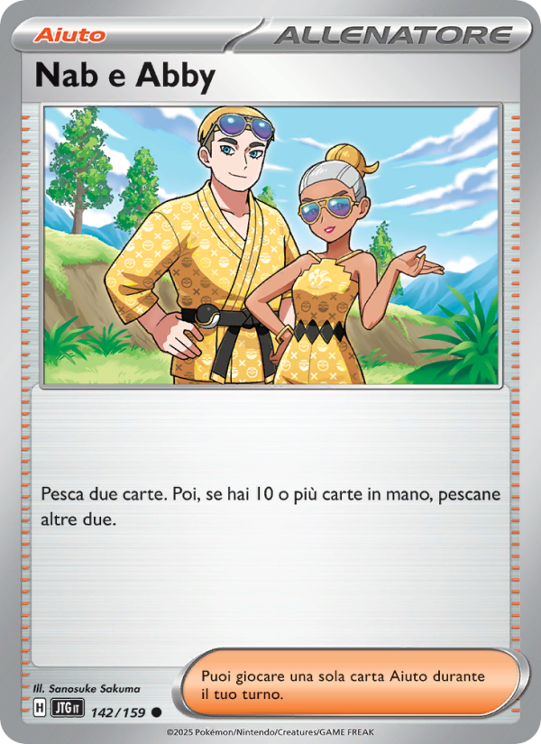 Nab e Abby 142/190 — Avventure Insieme (Italian Pokémon TCG card)