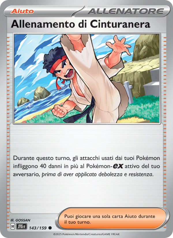 Allenamento di Cinturanera 143/190 — Avventure Insieme (Italian Pokémon TCG card)