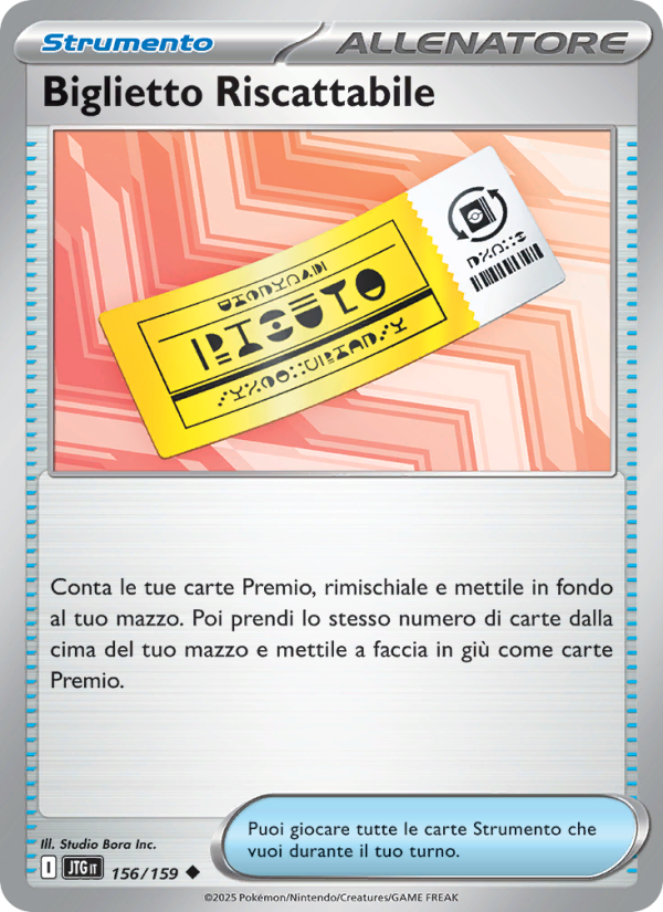 Biglietto Riscattabile 156/190 — Avventure Insieme (Italian Pokémon TCG card)