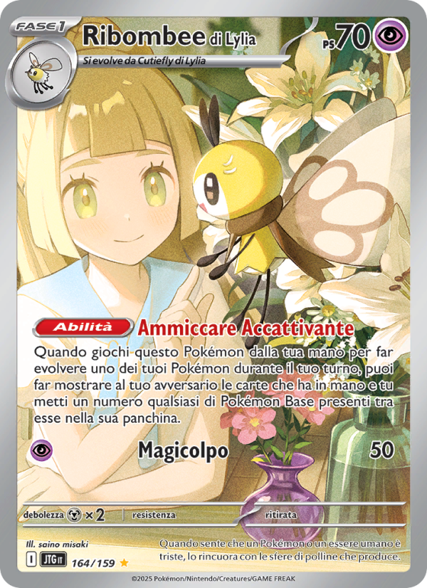 Ribombee di Lylia 164/190 — Avventure Insieme (Italian Pokémon TCG card)