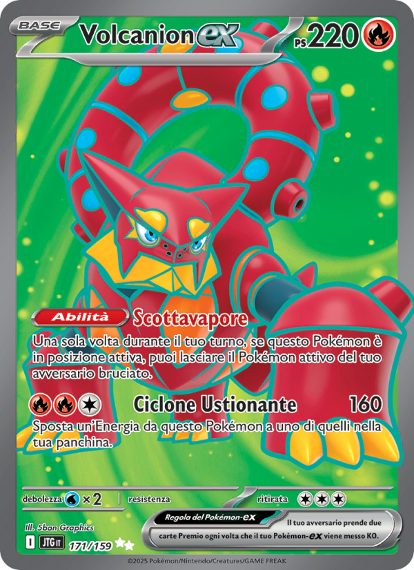 Volcanion-ex 171/190 — Avventure Insieme (Italian Pokémon TCG card)