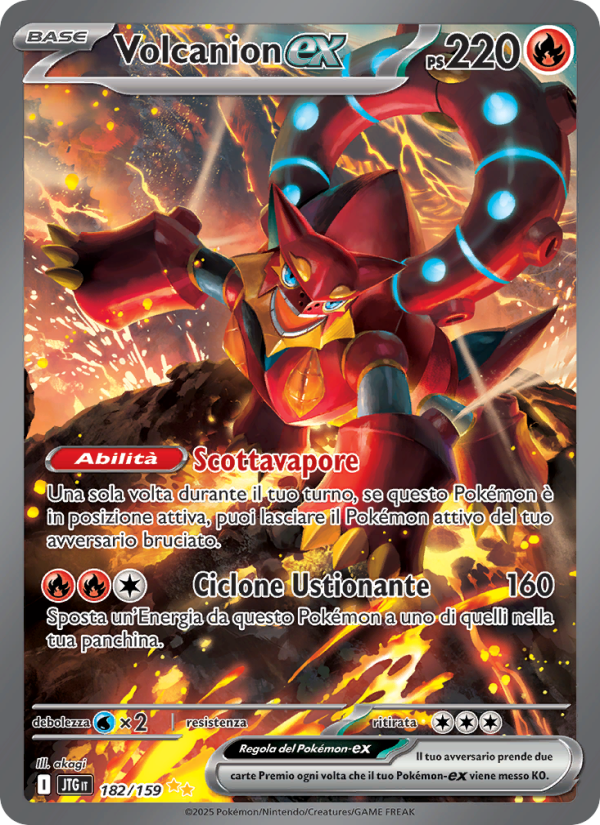 Volcanion-ex 182/190 — Avventure Insieme (Italian Pokémon TCG card)