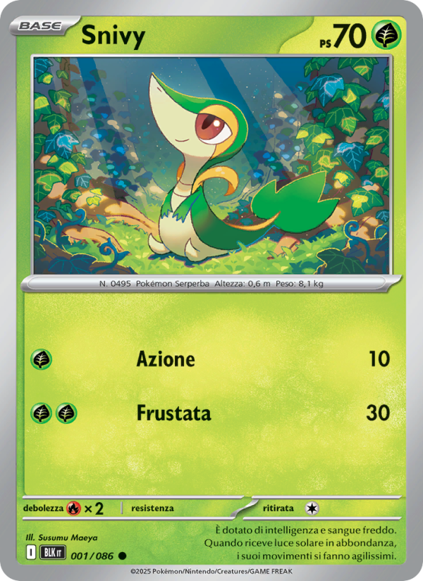 Snivy 001/172 — Luce Nera (Italian Pokémon TCG card)