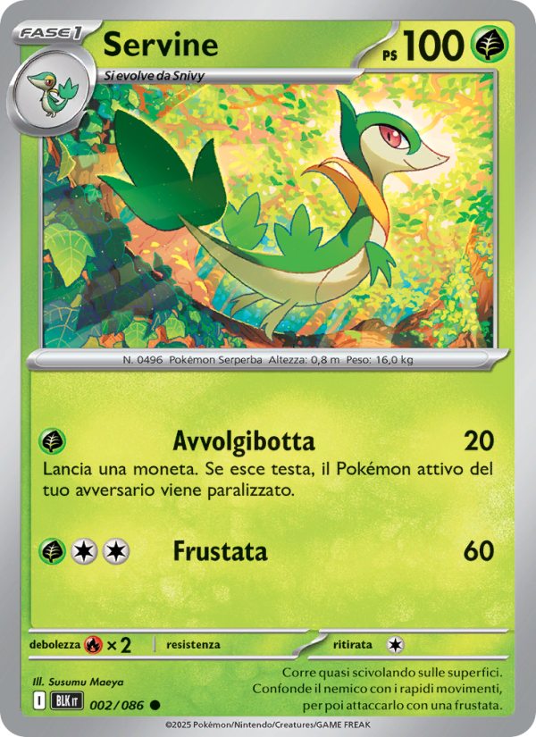 Servine 002/172 — Luce Nera (Italian Pokémon TCG card)