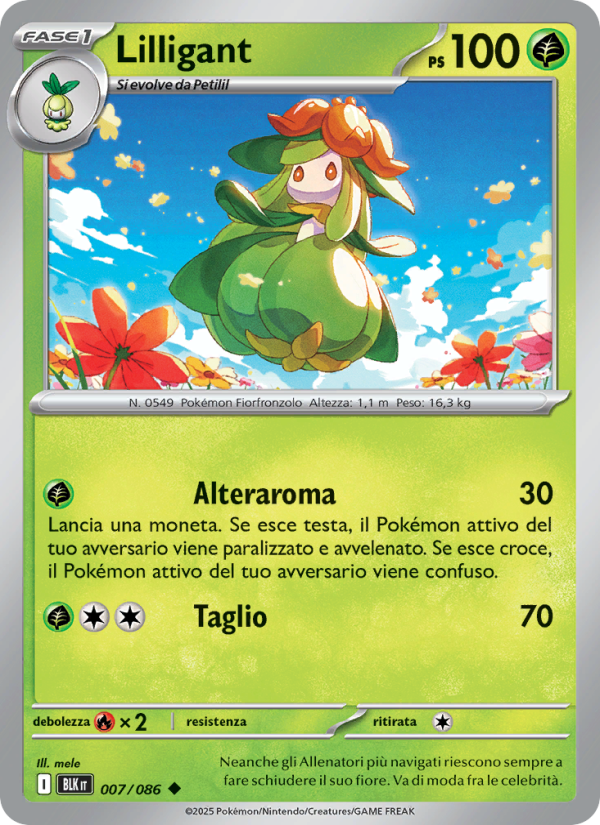Lilligant 007/172 — Luce Nera (Italian Pokémon TCG card)