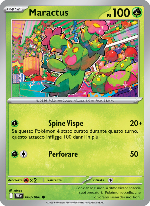 Maractus 008/172 — Luce Nera (Italian Pokémon TCG card)