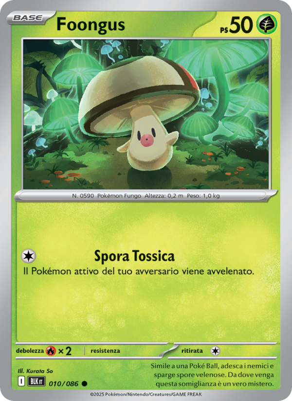 Foongus 010/172 — Luce Nera (Italian Pokémon TCG card)