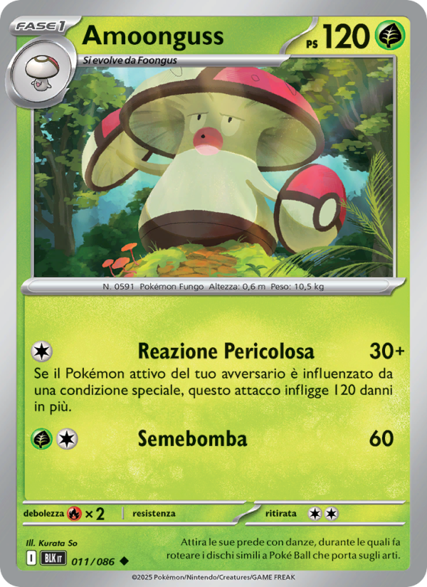 Amoonguss 011/172 — Luce Nera (Italian Pokémon TCG card)