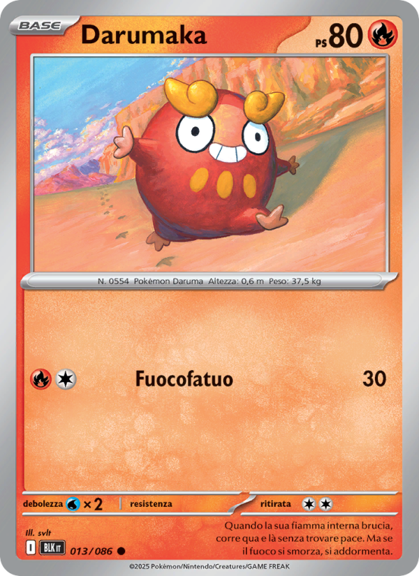 Darumaka 013/172 — Luce Nera (Italian Pokémon TCG card)