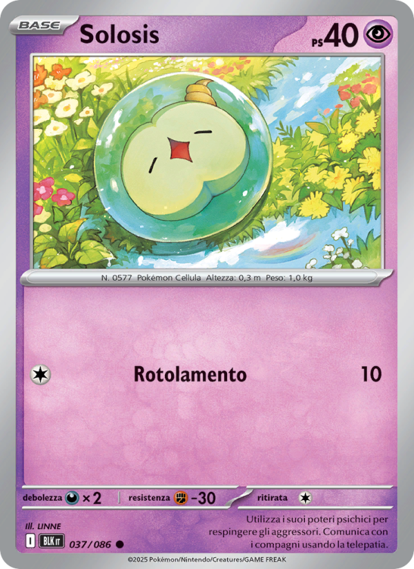 Solosis 037/172 — Luce Nera (Italian Pokémon TCG card)