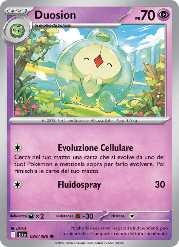 Duosion 038/172 — Luce Nera (Italian Pokémon TCG card)