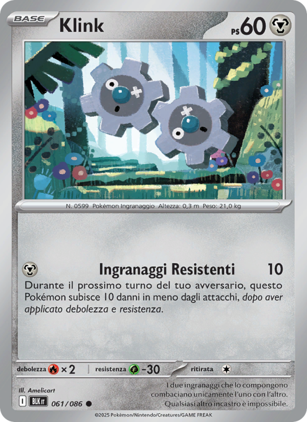 Klink 061/172 — Luce Nera (Italian Pokémon TCG card)