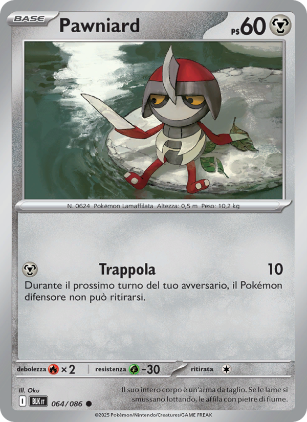 Pawniard 064/172 — Luce Nera (Italian Pokémon TCG card)