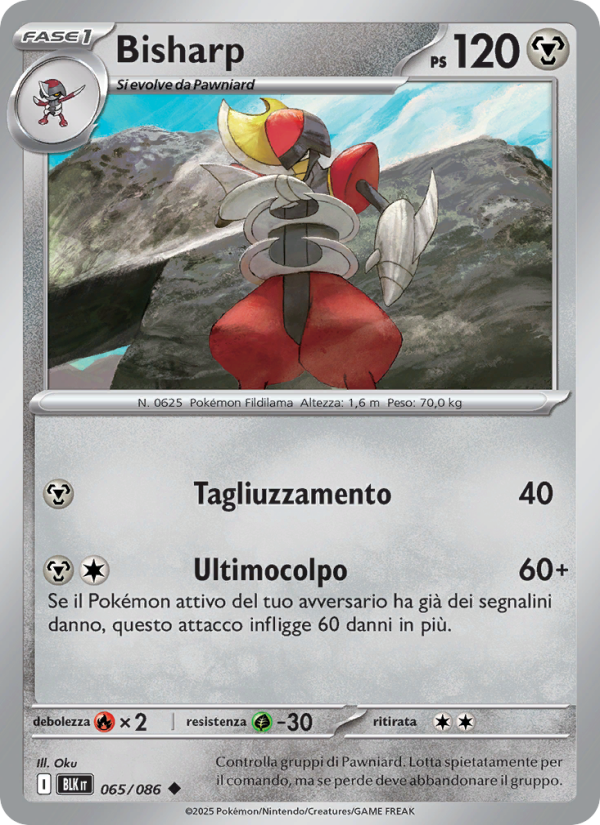 Bisharp 065/172 — Luce Nera (Italian Pokémon TCG card)