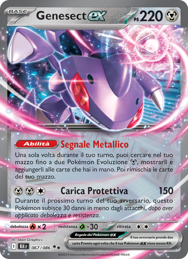 Genesect-ex 067/172 — Luce Nera (Italian Pokémon TCG card)