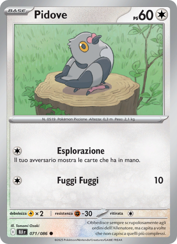 Pidove 071/172 — Luce Nera (Italian Pokémon TCG card)