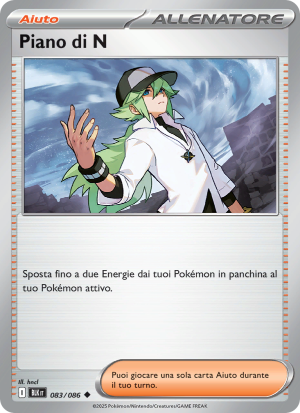 Piano di N 083/172 — Luce Nera (Italian Pokémon TCG card)