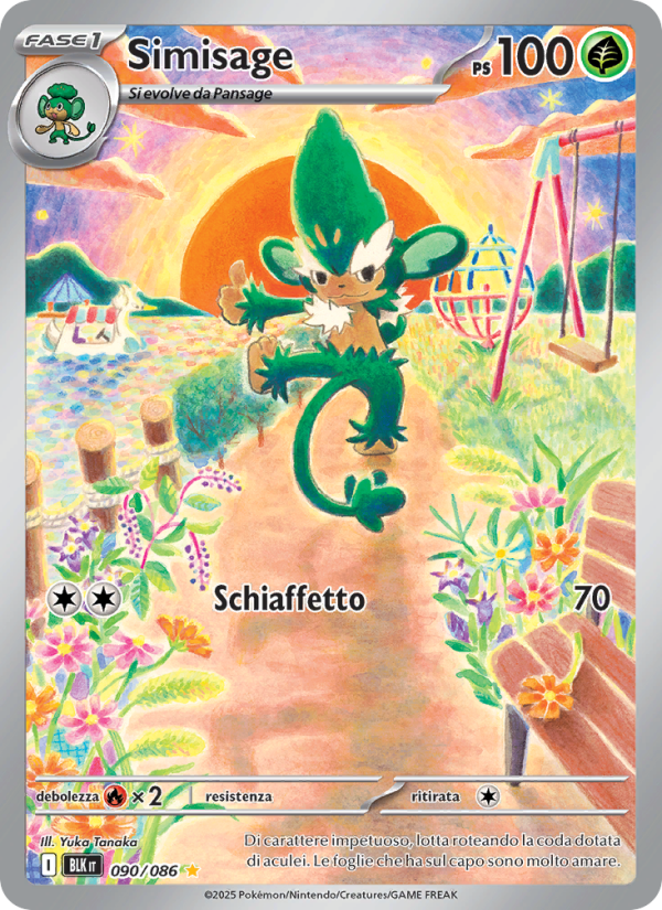 Simisage 090/172 — Luce Nera (Italian Pokémon TCG card)
