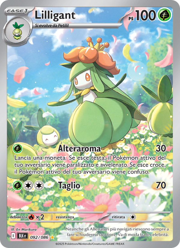 Lilligant 092/172 — Luce Nera (Italian Pokémon TCG card)