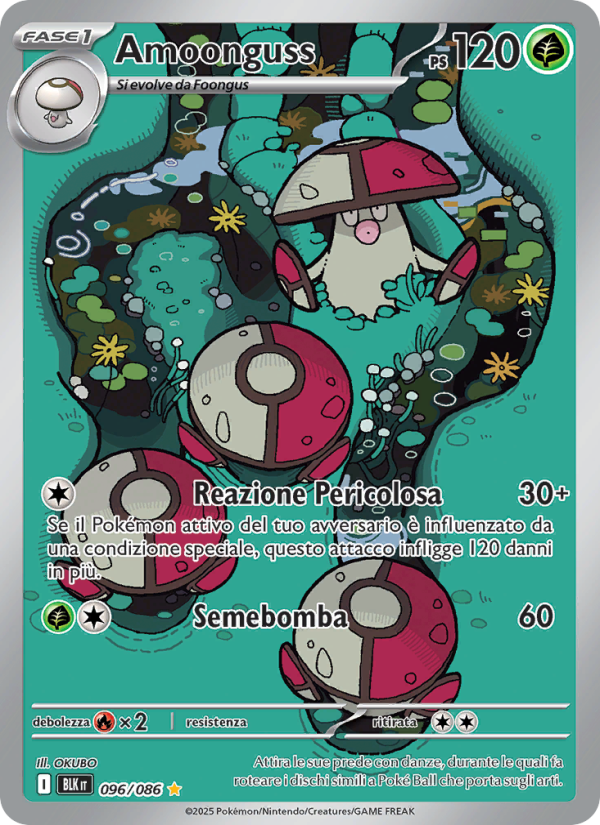 Amoonguss 096/172 — Luce Nera (Italian Pokémon TCG card)