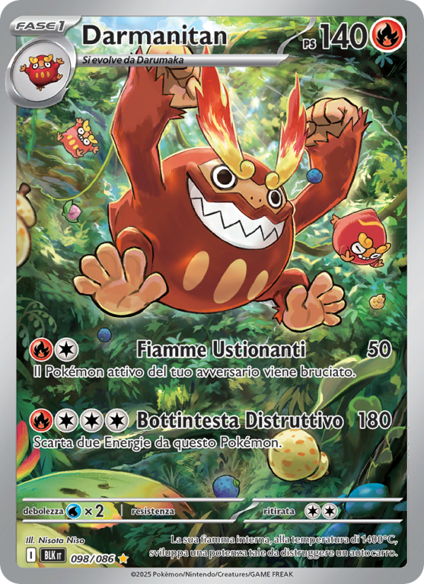 Darmanitan 098/172 — Luce Nera (Italian Pokémon TCG card)