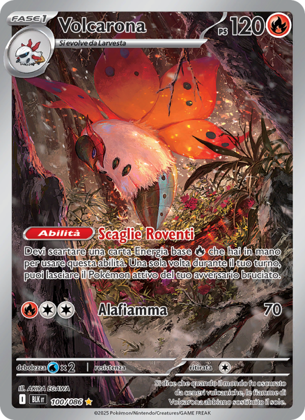 Volcarona 100/172 — Luce Nera (Italian Pokémon TCG card)