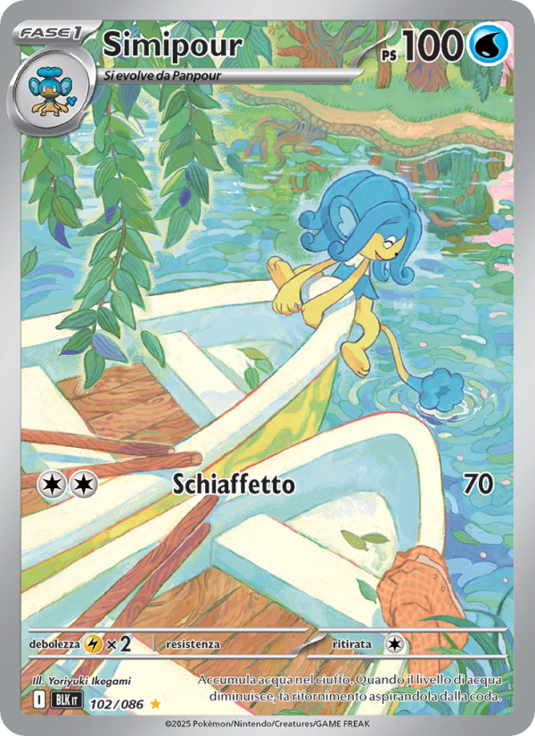 Simipour 102/172 — Luce Nera (Italian Pokémon TCG card)