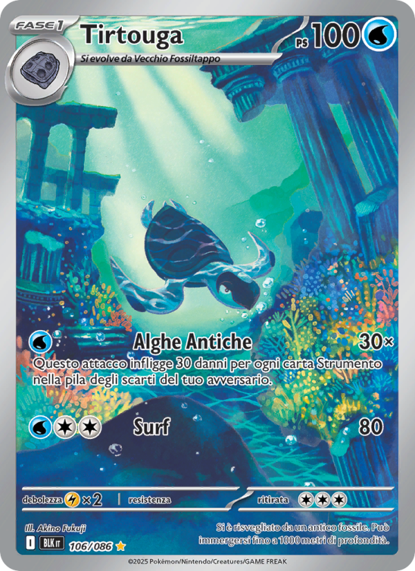 Tirtouga 106/172 — Luce Nera (Italian Pokémon TCG card)