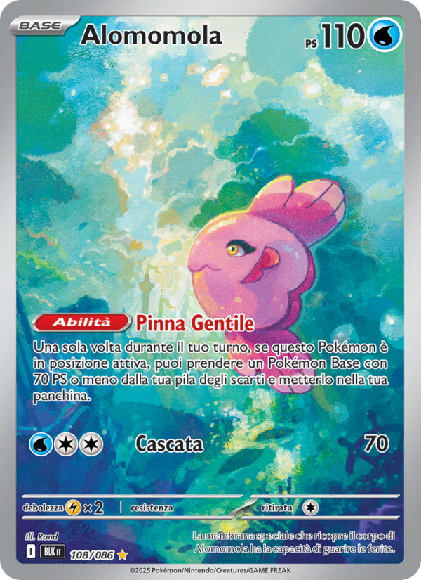 Alomomola 108/172 — Luce Nera (Italian Pokémon TCG card)