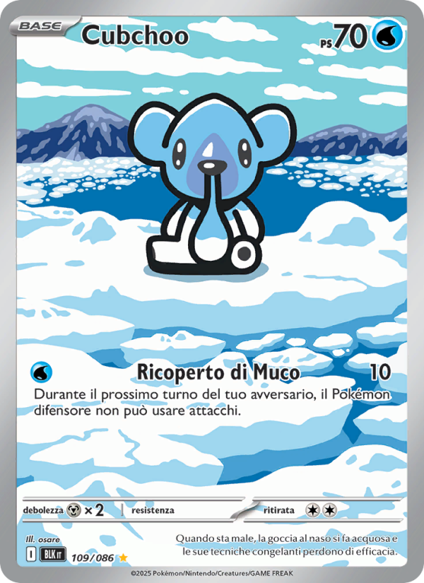 Cubchoo 109/172 — Luce Nera (Italian Pokémon TCG card)