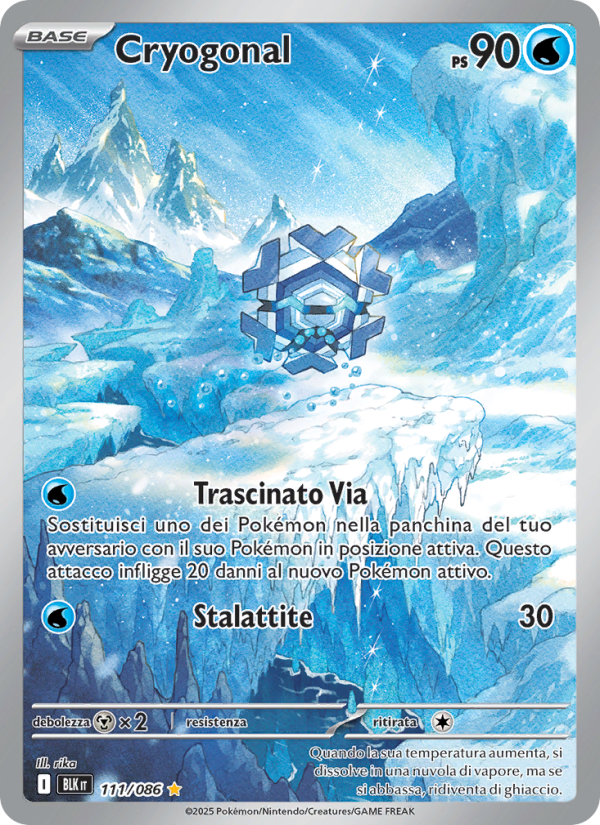 Cryogonal 111/172 — Luce Nera (Italian Pokémon TCG card)