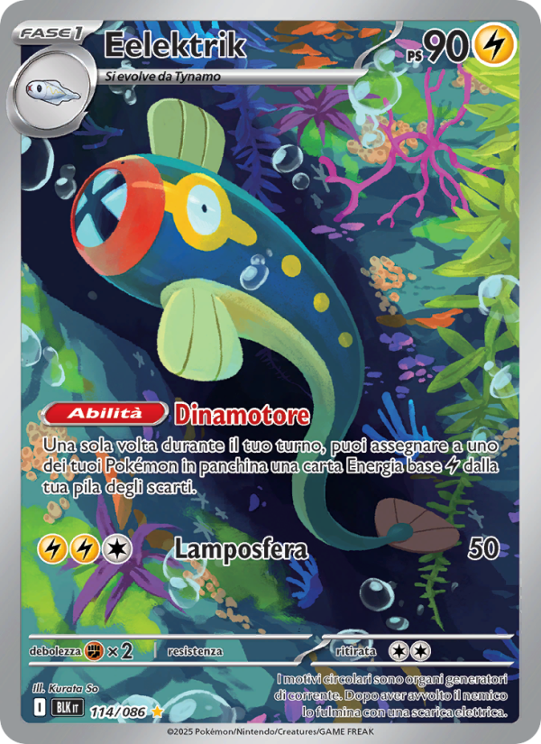 Eelektrik 114/172 — Luce Nera (Italian Pokémon TCG card)