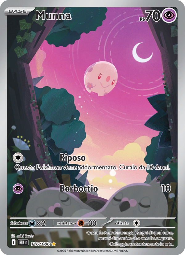Munna 116/172 — Luce Nera (Italian Pokémon TCG card)