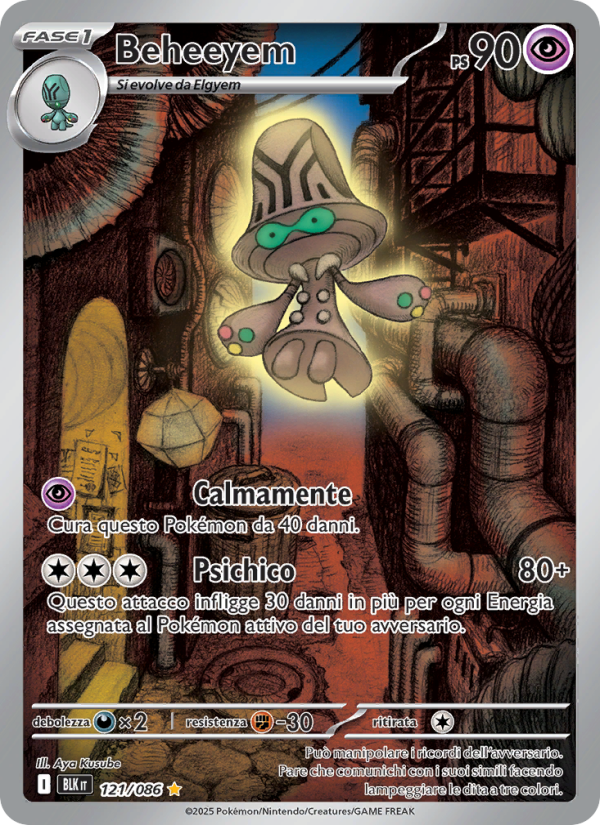 Beheeyem 121/172 — Luce Nera (Italian Pokémon TCG card)