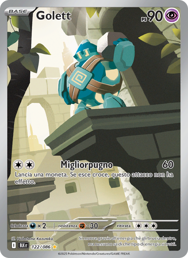 Golett 122/172 — Luce Nera (Italian Pokémon TCG card)
