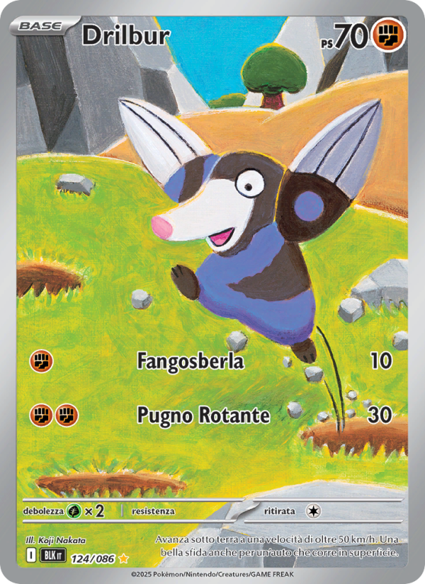 Drilbur 124/172 — Luce Nera (Italian Pokémon TCG card)