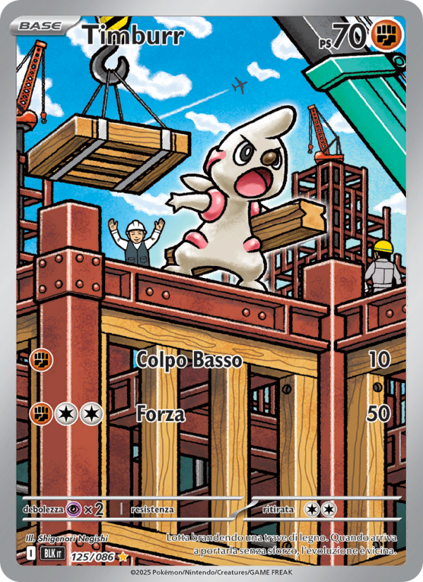 Timburr 125/172 — Luce Nera (Italian Pokémon TCG card)