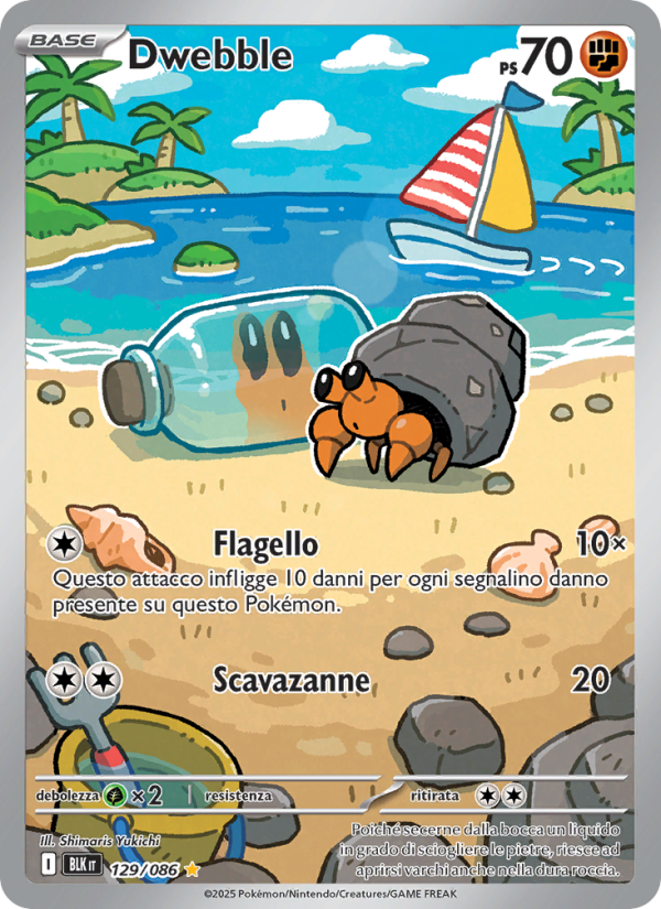 Dwebble 129/172 — Luce Nera (Italian Pokémon TCG card)