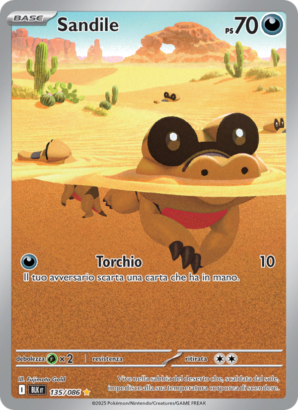 Sandile 135/172 — Luce Nera (Italian Pokémon TCG card)