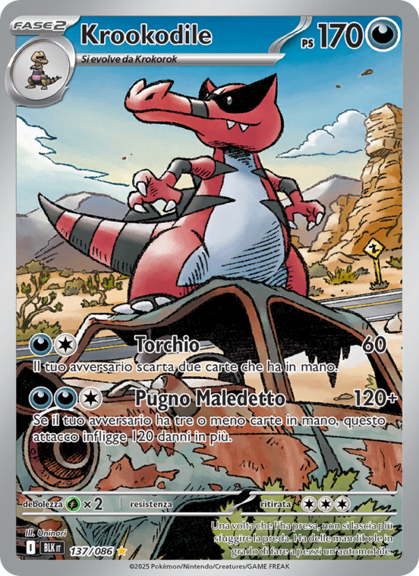 Krookodile 137/172 — Luce Nera (Italian Pokémon TCG card)