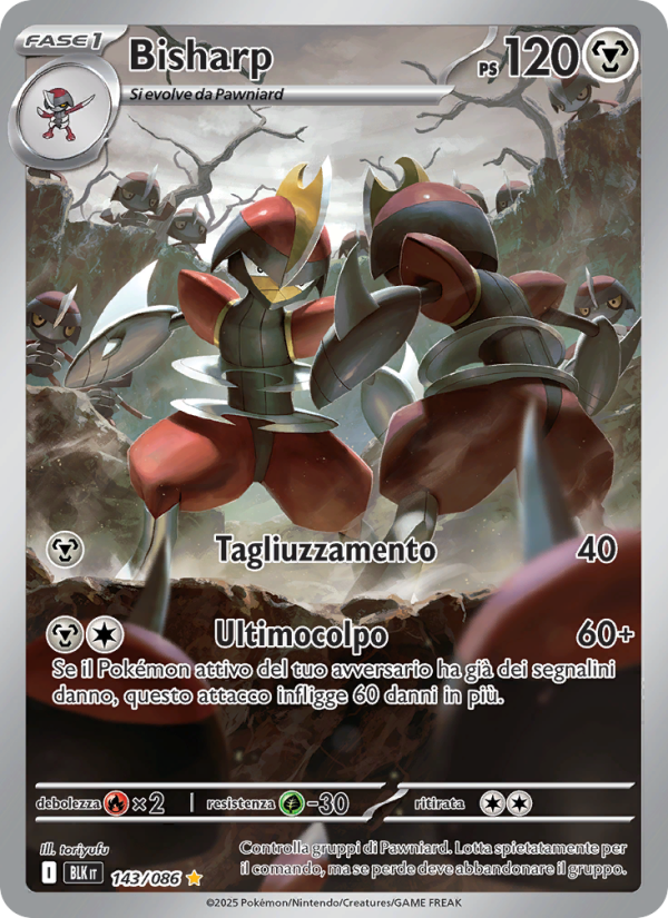 Bisharp 143/172 — Luce Nera (Italian Pokémon TCG card)