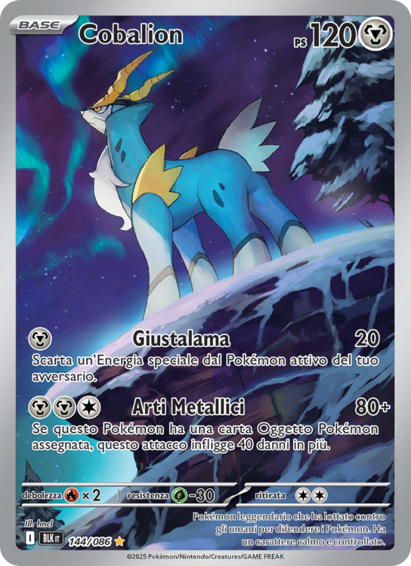 Cobalion 144/172 — Luce Nera (Italian Pokémon TCG card)