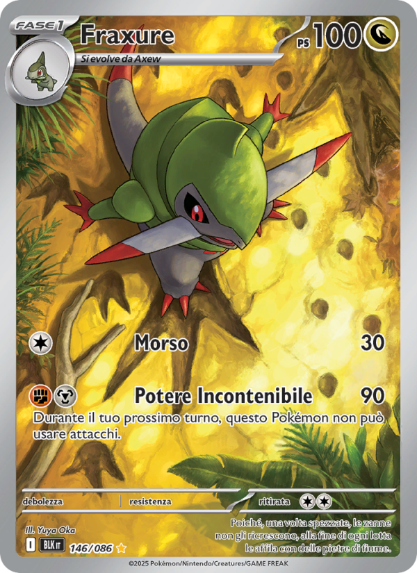 Fraxure 146/172 — Luce Nera (Italian Pokémon TCG card)