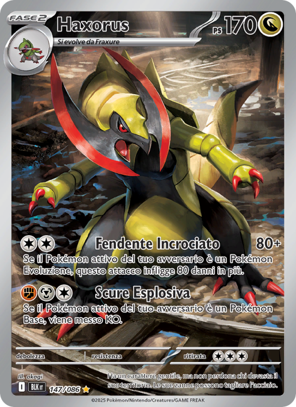 Haxorus 147/172 — Luce Nera (Italian Pokémon TCG card)