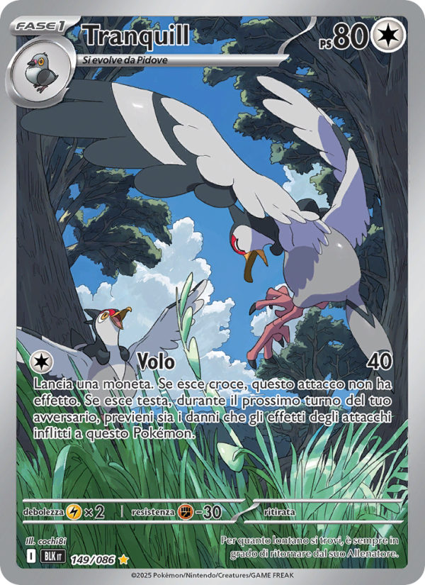 Tranquill 149/172 — Luce Nera (Italian Pokémon TCG card)