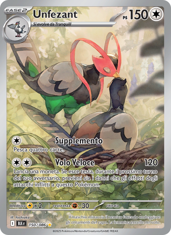 Unfezant 150/172 — Luce Nera (Italian Pokémon TCG card)
