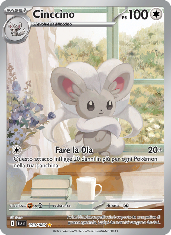 Cinccino 153/172 — Luce Nera (Italian Pokémon TCG card)