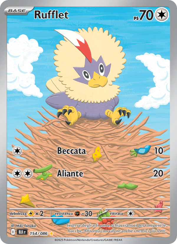 Rufflet 154/172 — Luce Nera (Italian Pokémon TCG card)