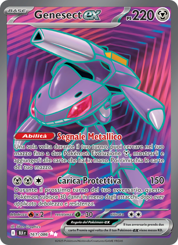 Genesect-ex 161/172 — Luce Nera (Italian Pokémon TCG card)