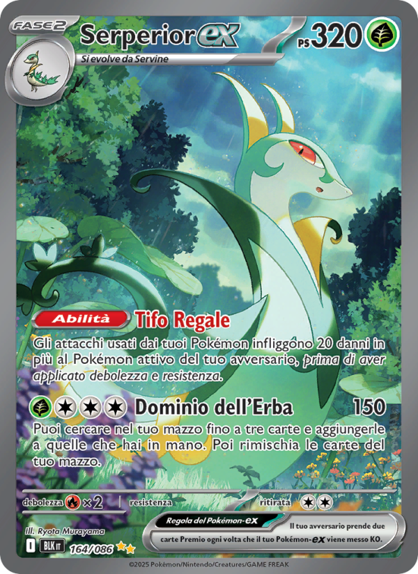 Serperior-ex 164/172 — Luce Nera (Italian Pokémon TCG card)